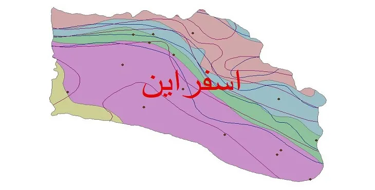 نقشه شیپ‌ فایل اقلیم‌شناسی شهرستان اسفراین + 7 لایه اقلیمی