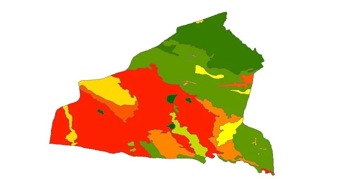 بروزترین نقشه شیپ فایل کاربری اراضی شهرستان گتوند + PDF