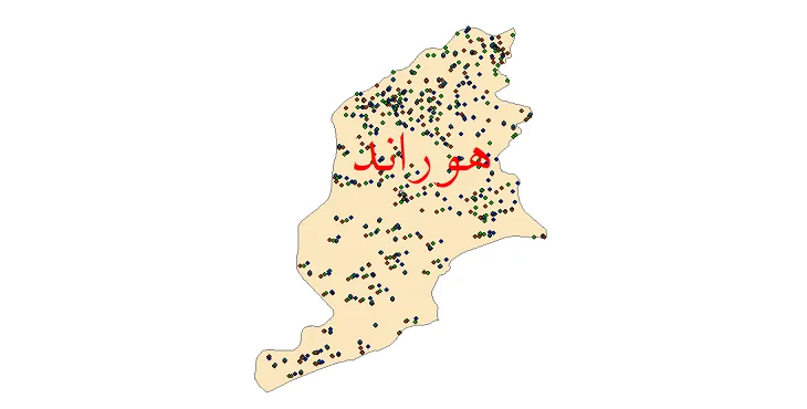 دانلود نقشه جمعیت نقاط شهری و روستایی شهرستان هوراند از سال 1335 تا 1395