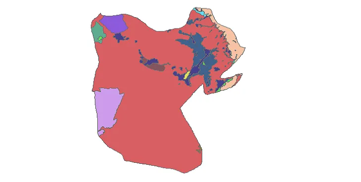 بروزترین نقشه شیپ فایل کاربری اراضی شهرستان فردوس + PDF