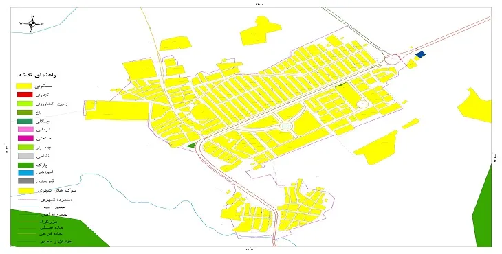نقشه شیپ فایل (GIS) شهر چوار 1404 + عکس با کیفیت