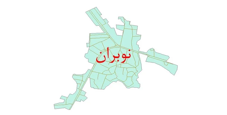 دانلود نقشه شیپ فایل شبکه معابر شهر نوبران