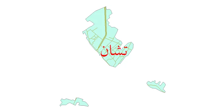 دانلود نقشه شیپ فایل شبکه معابر شهر تشان