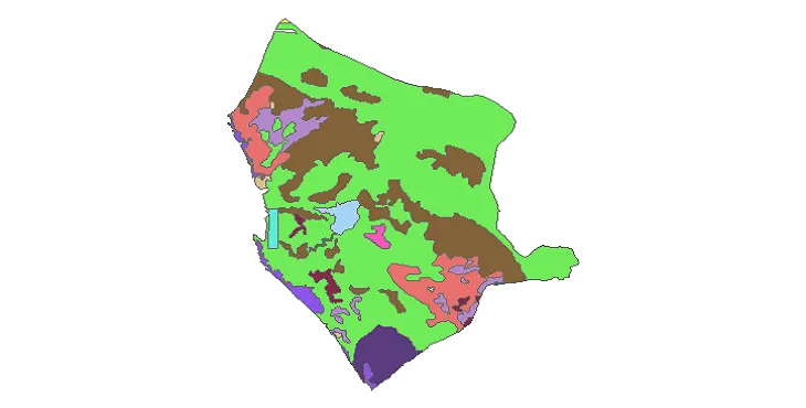 بروزترین نقشه شیپ فایل کاربری اراضی شهرستان دیلم + PDF