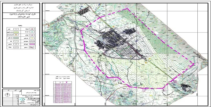 نقشه محدوده و حریم شهر تازه آباد | کیفیت بالا