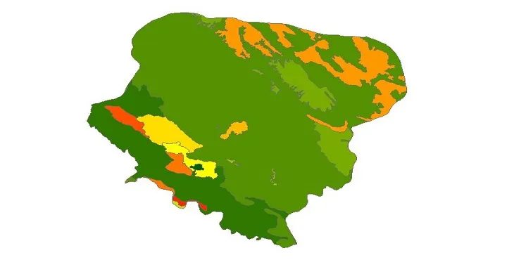 بروزترین نقشه شیپ فایل کاربری اراضی شهرستان لالی + PDF