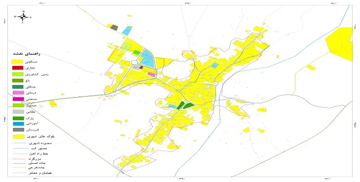 نقشه شیپ فایل (GIS) شهر باروق 1404 + عکس با کیفیت