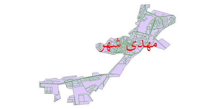 دانلود نقشه شیپ فایل شبکه معابر شهر مهدی شهر