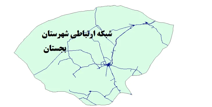 جدیدترین نقشه شیپ فایل راه های شهرستان بجستان + PDF