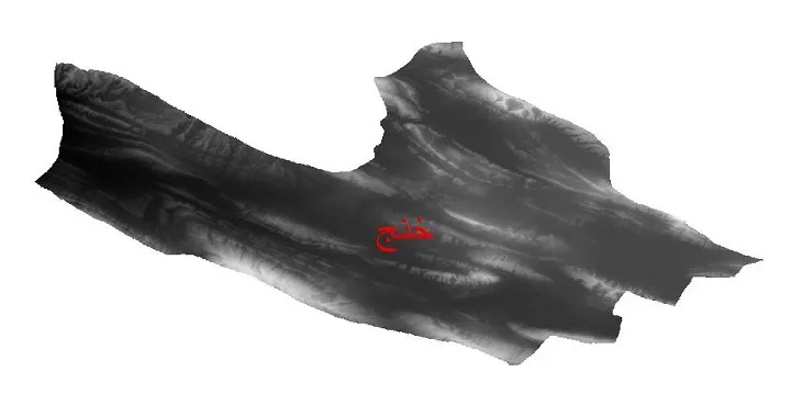 دانلود نقشه دم (DEM) شهرستان خنج | دقت 30 متر