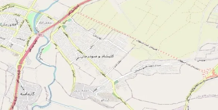 دانلود نقشه شهر کلیشاد و سودرجان + pdf با کیفیت بالا