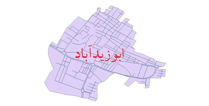 دانلود نقشه شیپ فایل شبکه معابر شهر ابوزیدآباد