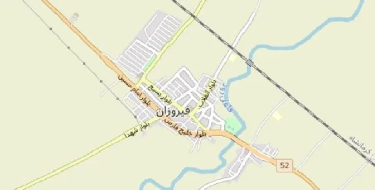 دانلود نقشه شهر فیروزان + pdf با کیفیت بالا