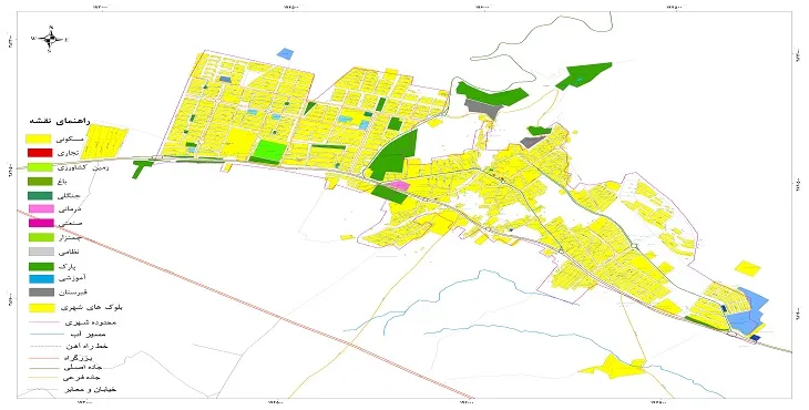 جدیدترین نقشه شهر صحنه | قابل چاپ + کیفیت بالا