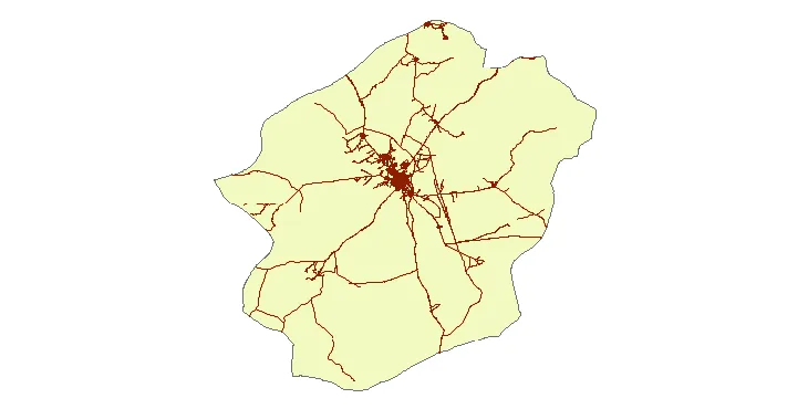 جدیدترین نقشه شیپ فایل راه های شهرستان سیرجان + PDF