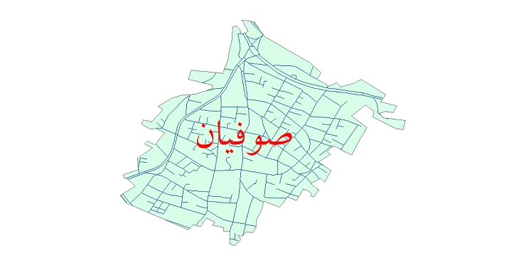 دانلود نقشه شیپ فایل شبکه معابر شهر صوفیان