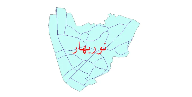 دانلود نقشه شیپ فایل شبکه معابر شهر نوربهار