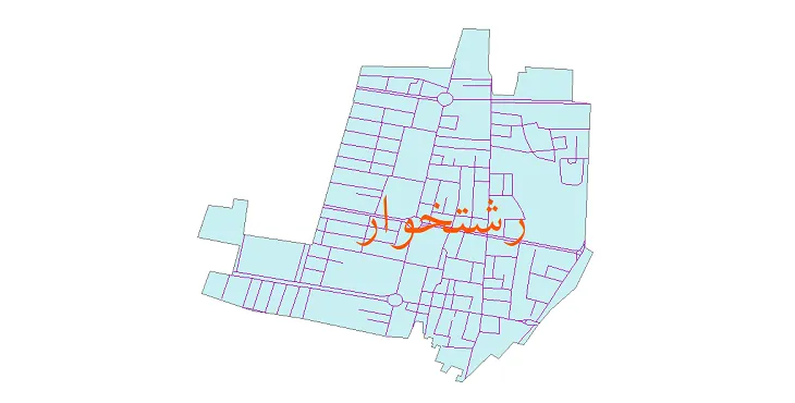دانلود نقشه شیپ فایل شبکه معابر شهر رشتخوار