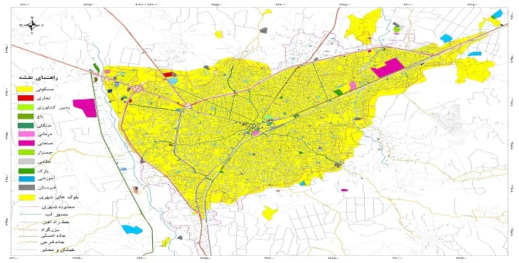 نقشه شیپ فایل (GIS) شهر قائمشهر 1405 + عکس با کیفیت