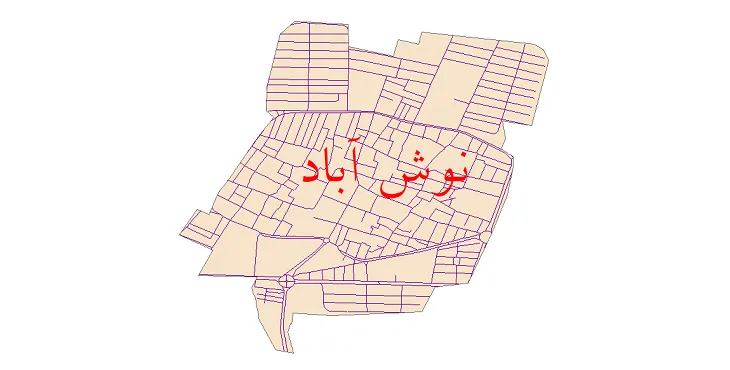دانلود نقشه شیپ فایل شبکه معابر شهر نوش آباد