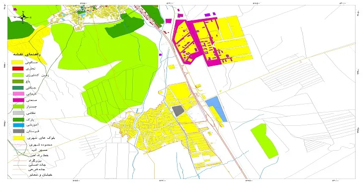 نقشه شیپ فایل (GIS) شهر وزوان 1404 + عکس با کیفیت