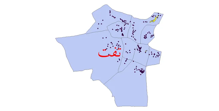 دانلود نقشه شیپ فایل (GIS) تقسیمات سیاسی شهرستان تفت سال 1400