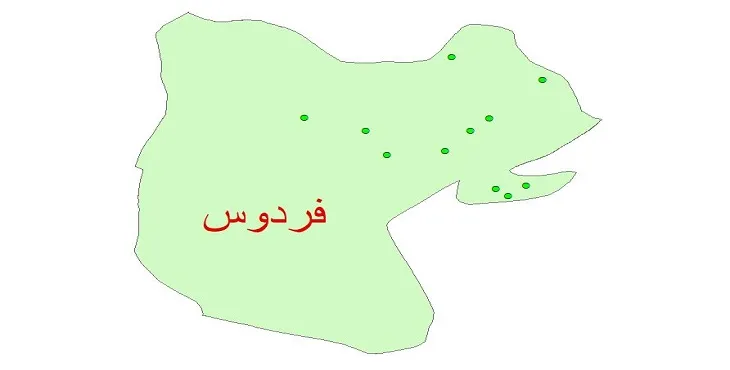 دانلود نقشه شیپ فایل کیفیت آب چاه های شهرستان فردوس
