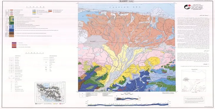 نقشه زمین‌ شناسی محدوده شهری رشت + تصویر با کیفیت بالا