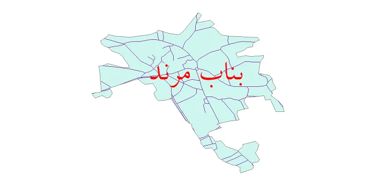 دانلود نقشه شیپ فایل شبکه معابر شهر بناب مرند