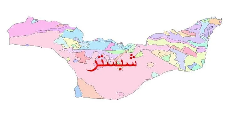 نقشه شیپ فایل (GIS) زمین شناسی شهرستان شبستر