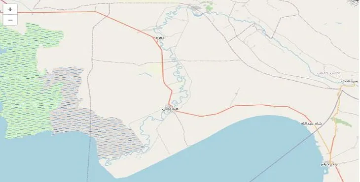 دانلود نقشه شهرستان هندیجان + pdf با کیفیت بالا