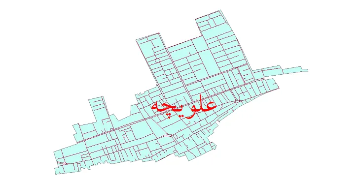 دانلود نقشه شیپ فایل شبکه معابر شهر علویچه