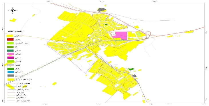 نقشه شیپ فایل (GIS) شهر سعادت شهر 1404 + عکس با کیفیت
