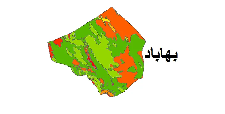 بروزترین نقشه شیپ فایل کاربری اراضی شهرستان بهاباد + PDF