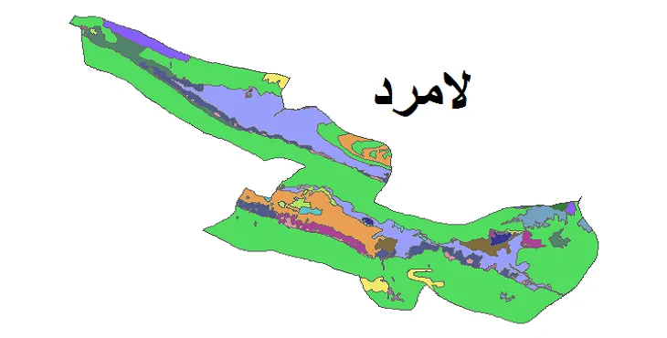 بروزترین نقشه شیپ فایل کاربری اراضی شهرستان لامرد + PDF