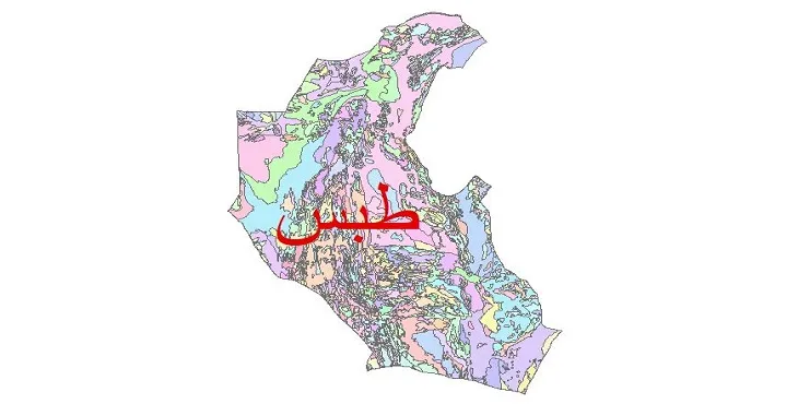نقشه شیپ فایل (GIS) زمین شناسی شهرستان طبس