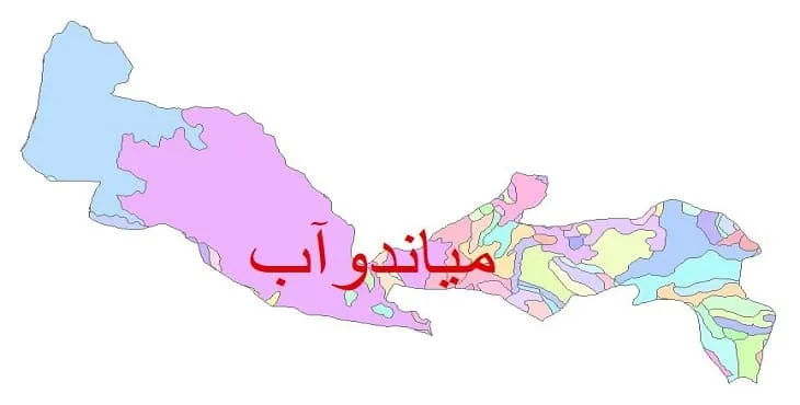 نقشه شیپ فایل (GIS) زمین‌ شناسی شهرستان میاندوآب
