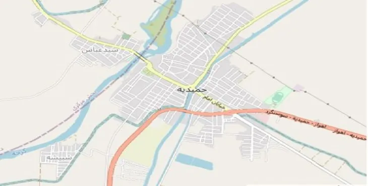 دانلود نقشه شهر حمیدیه + pdf با کیفیت بالا