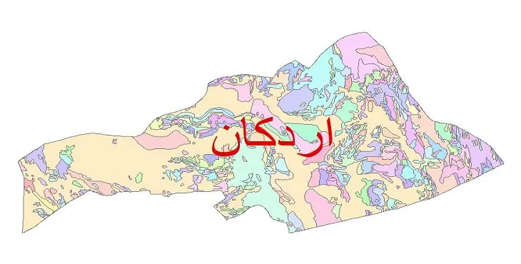 نقشه شیپ فایل (GIS) زمین شناسی شهرستان اردکان