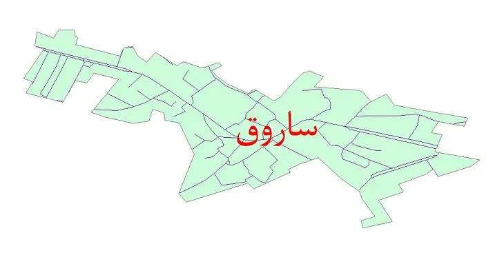 دانلود نقشه شیپ فایل شبکه معابر شهر ساروق