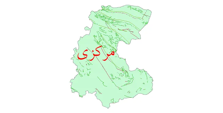 دانلود نقشه شیپ فایل (GIS) گسل های استان مرکزی