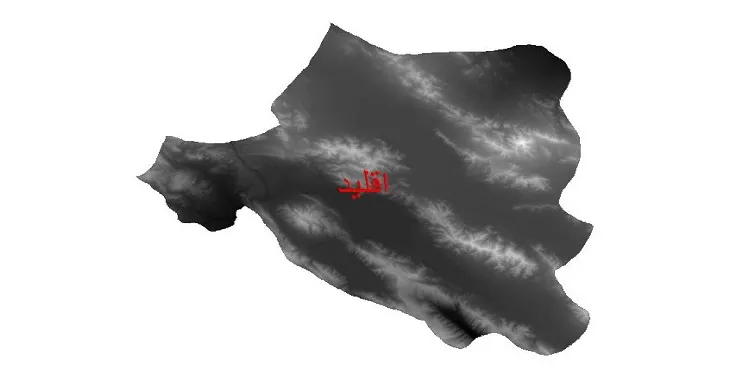 دانلود نقشه دم (DEM) شهرستان اقلید | دقت 30 متر