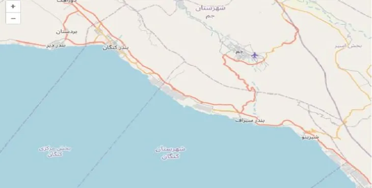 دانلود نقشه شهرستان کنگان + pdf با کیفیت بالا