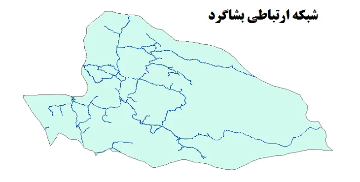 جدیدترین نقشه شیپ فایل راه های شهرستان بشاگرد + PDF
