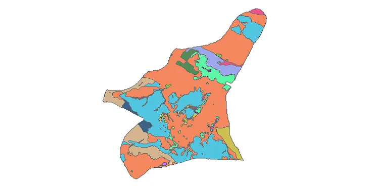 بروزترین نقشه شیپ فایل کاربری اراضی شهرستان نطنز + PDF