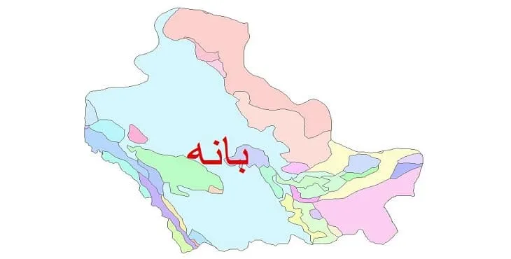 نقشه شیپ فایل (GIS) زمین‌ شناسی شهرستان بانه