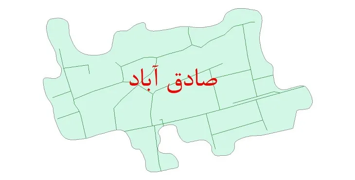 دانلود نقشه شیپ فایل شبکه معابر شهر صادق آباد