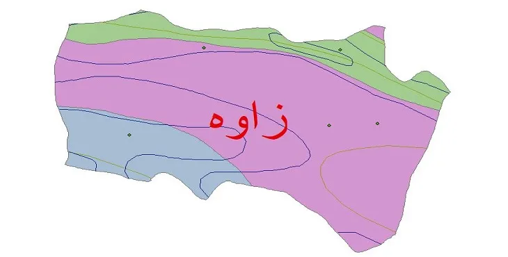 نقشه شیپ‌ فایل اقلیم‌شناسی شهرستان زاوه + 7 لایه اقلیمی