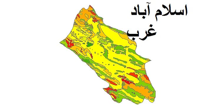 بروزترین نقشه شیپ فایل کاربری اراضی شهرستان اسلام آباد غرب + PDF