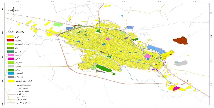جدیدترین نقشه شهر الیگودرز | قابل چاپ + کیفیت بالا